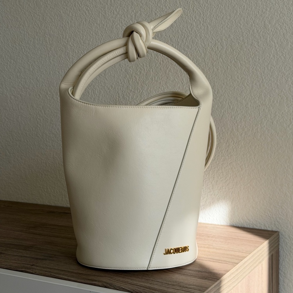 Jacquemus Le Petit Tourni Bucket Bag In Cream. Pristine! - Picture 13 of 17